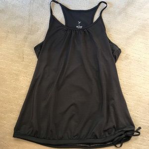Cute spaghetti strap striped tank top with tie